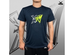 XAA-L080  吸溼排汗 運動T-SHIRT短袖上衣 麻花青
