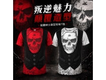 X8-110/111 骷髏背心吸濕排汗T-Shirt-白/紅